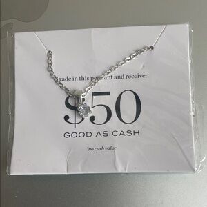 Effy Silver Chain Necklace with Clear Stone